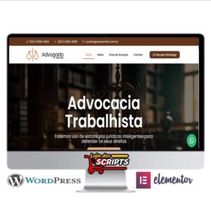 Site Completo Para Advogados  Elementor + Wordpress- COD-7560