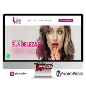 Site Para Salão de Beleza - Elementor+WordPress - COD-9781